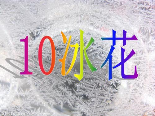 苏教版小学一年级语文上册10《冰花》_课件(1)