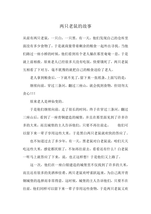 两只老鼠的故事