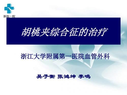 胡桃夹综合征的治疗共25页文档