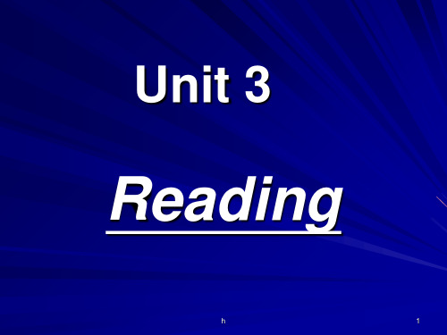 上学期unit  3  Reading-PPT课件