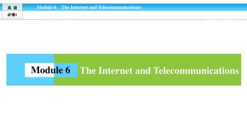 高中(外研版)英语必修1课件：Module 6 The Internet and Telecommunications6