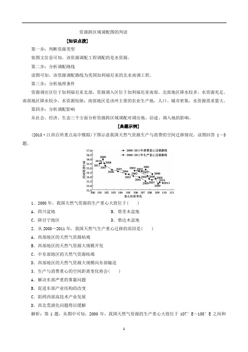 高考地理专题5.8资源跨区域调配图的判读-解图释含义含解析