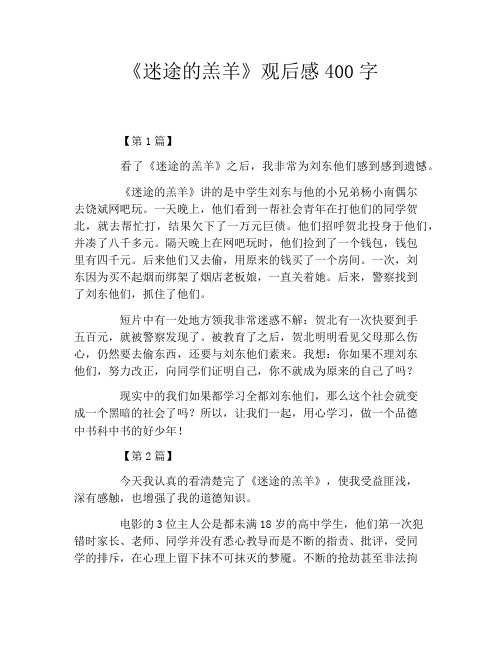 《迷途的羔羊》观后感400字