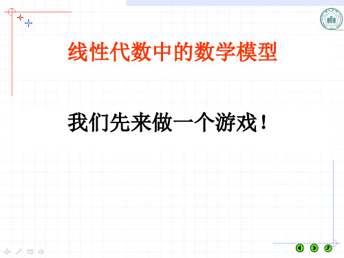 线性代数中的数学模型(数学建模必看  姚江淮)