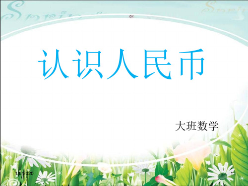 幼儿园大班 认识人民币ppt课件