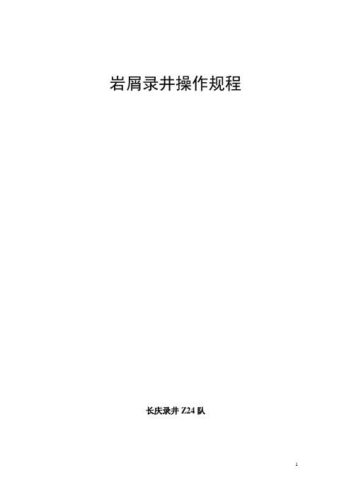 岩屑录井操作规程_0