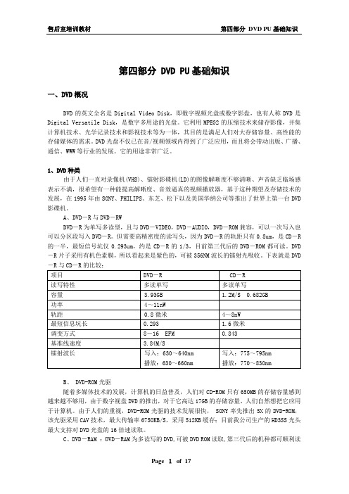 DVD 光头基础知识(草稿)售后服务教材
