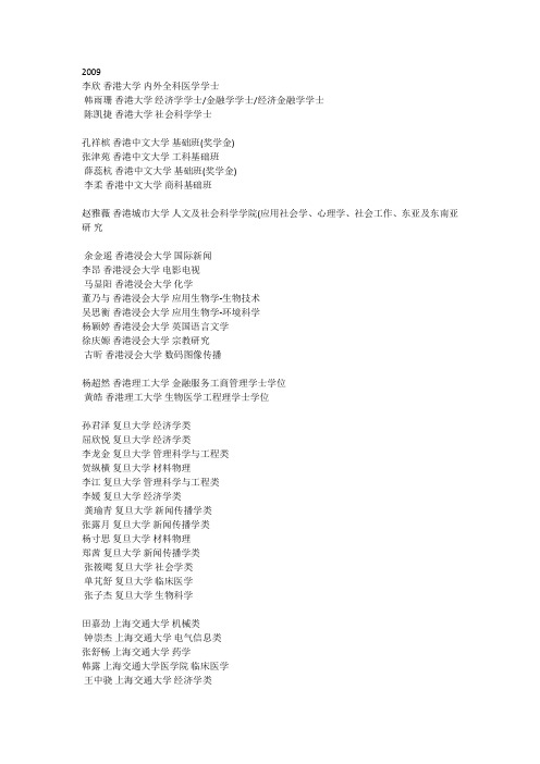 港校录取情况