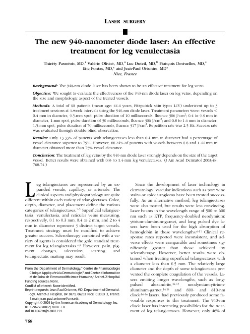 An effective treatment for leg venulectasia