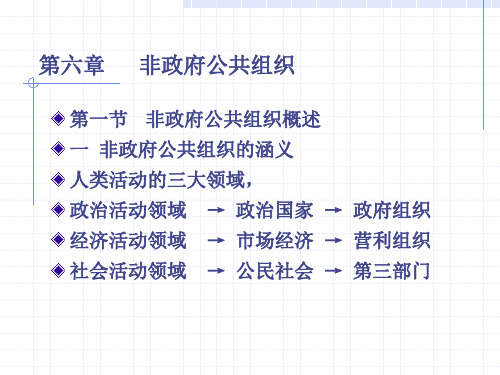 第六章 非政府公共组织