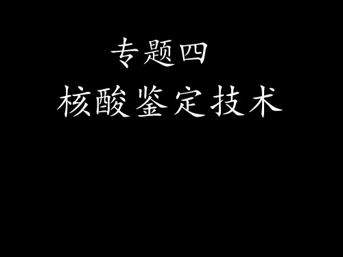 专题四-核酸鉴定技术PPT演示文稿