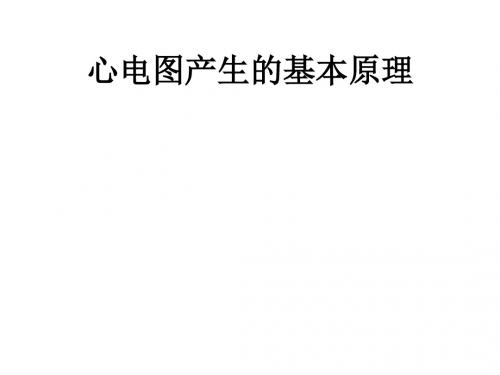 心电图产生的基本原理ppt课件