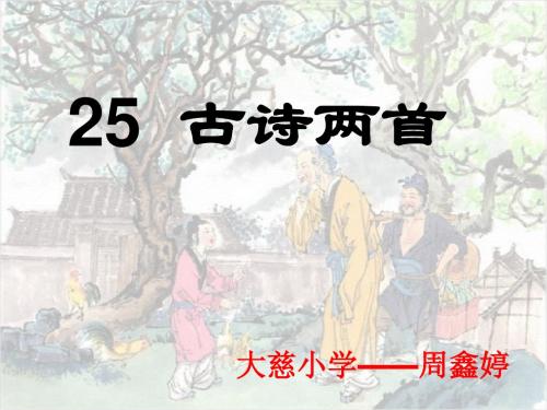 二年级《古诗两首：回乡偶书、赠汪伦》ppt课件1
