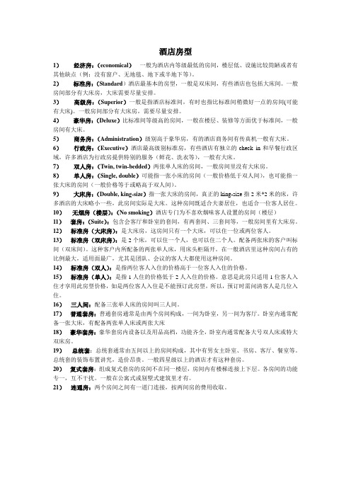 酒店房型