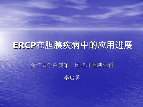 在胆胰疾病中的应用进展课件