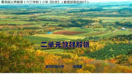 徐儒雁二年级上册二单元教材分析 -(青岛版科学二上)