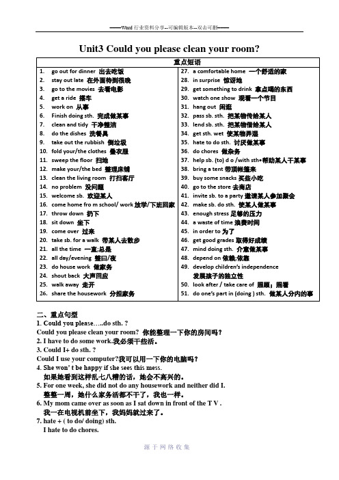 2014春八年级下册Unit3课文讲解+知识点+练习
