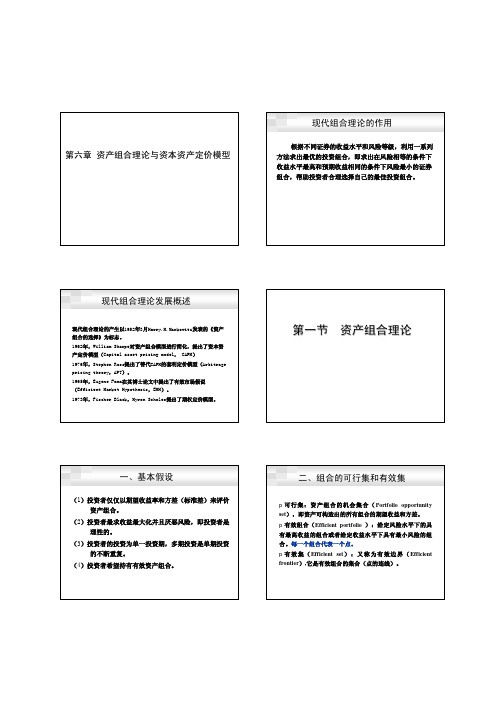 第六章资本资产定价模型