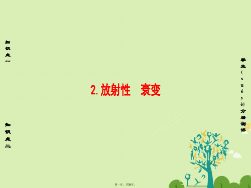 高中物理第3章原子核2放射性衰变课件教科版选修35