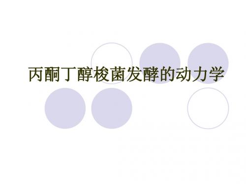 丙酮丁醇梭菌发酵的动力学