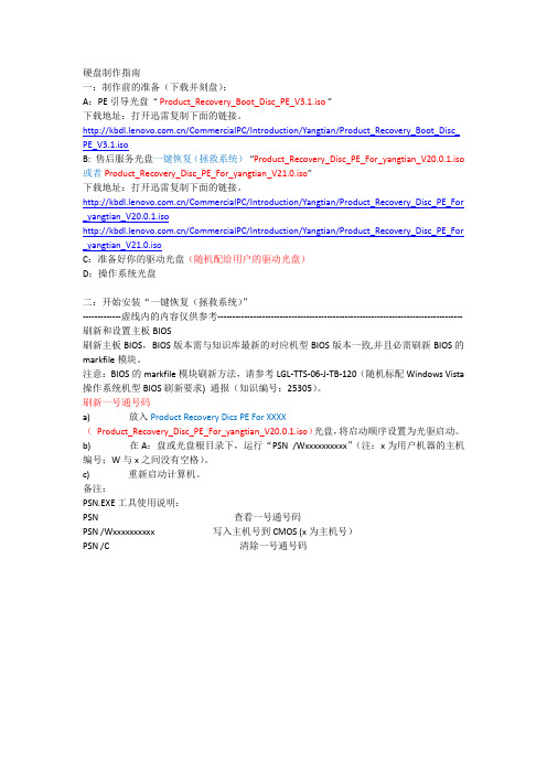 联想台式机拯救系统制作指南