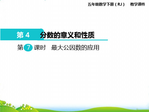 五年级下数学-第4单元 最大公因数的应用 人教新课标版PPT课件(28张)