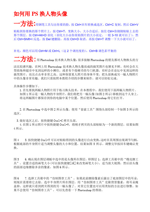 如何用PS换人物头像