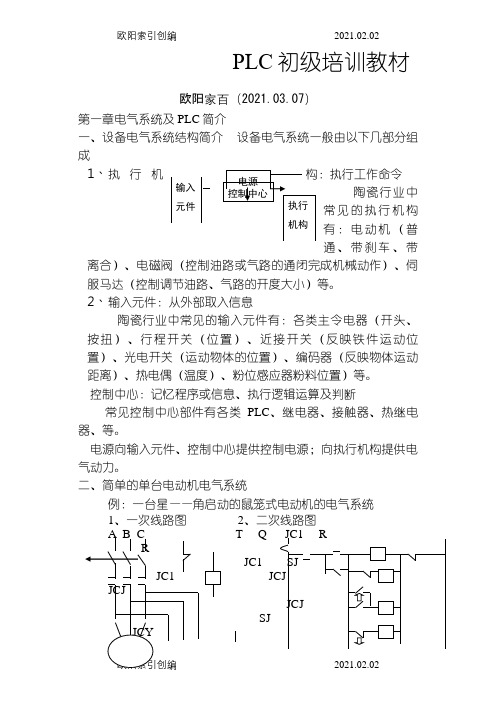 PLC(欧姆龙)编程入门(初学者适用)之欧阳家百创编