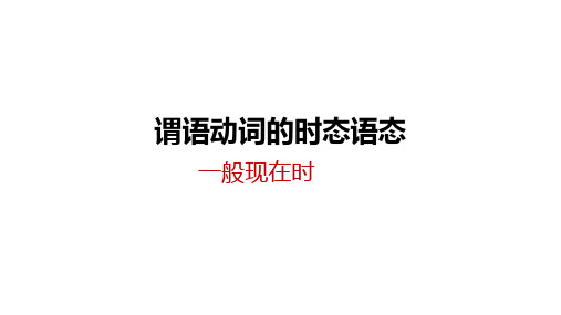 谓语动词的时态语态课件(共60张)