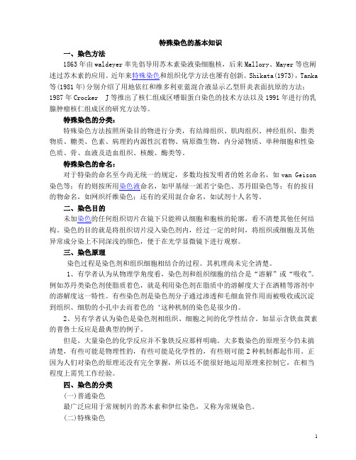 特殊染色的基本知识