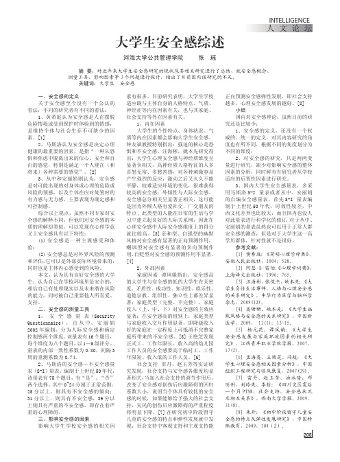 大学生安全感综述