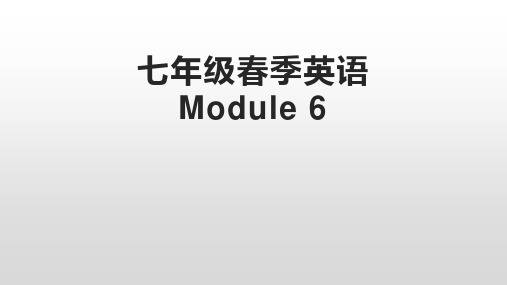 七年级春季英语(外研版)M6,第六模块知识点讲解
