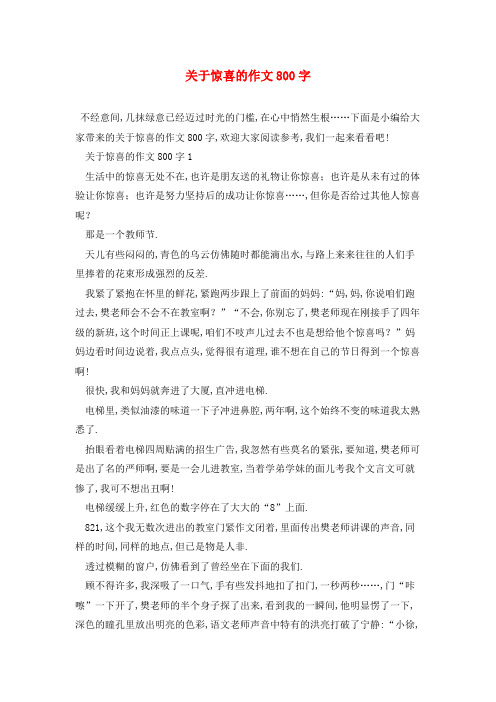 关于惊喜的作文800字