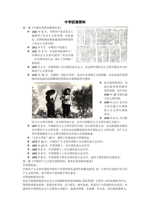 中学团课资料