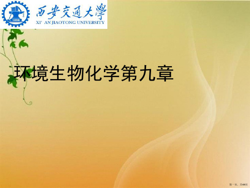 环境生物化学第九章