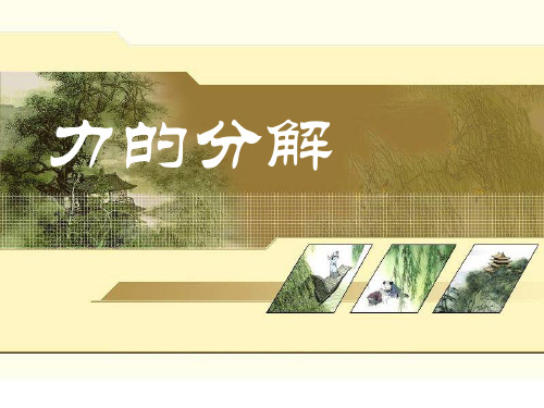 沪教版(上海)物理高一第一学期(试用版)-第二章 C 力的分解 课件  (2)