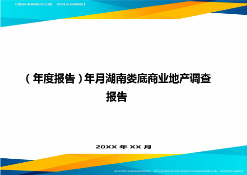 (年度报告)年月湖南娄底商业地产调查报告