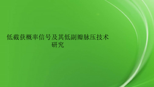 低截获概率信号及其低副瓣脉压技术研究