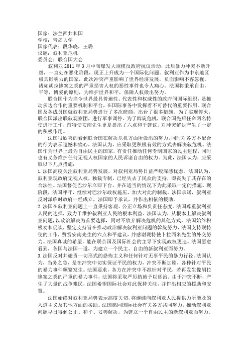 法国立场文件