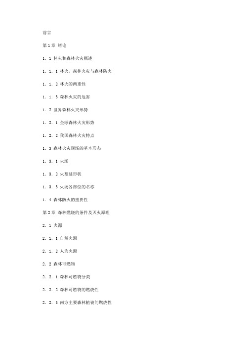 森林防火ti提纲