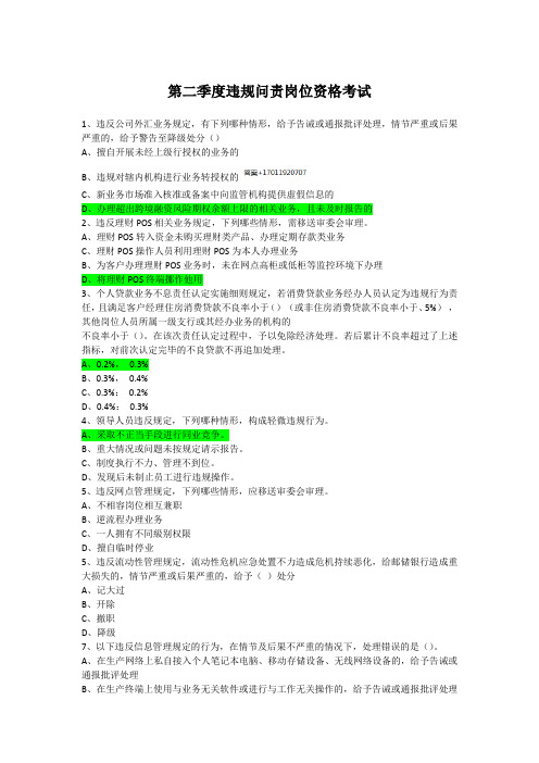 中邮网院-违规问责考试