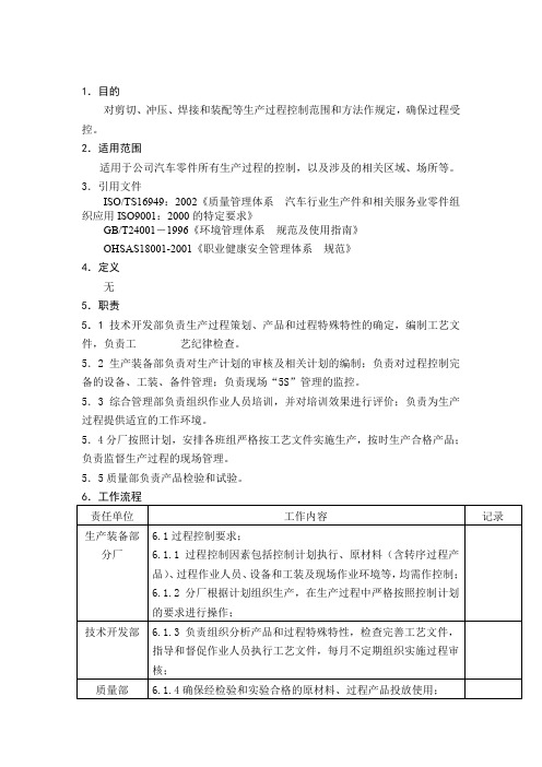 过程控制程序