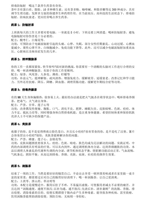 排毒防辐射茶