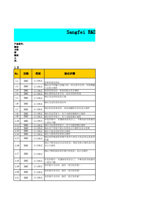软件稳定度测试用例