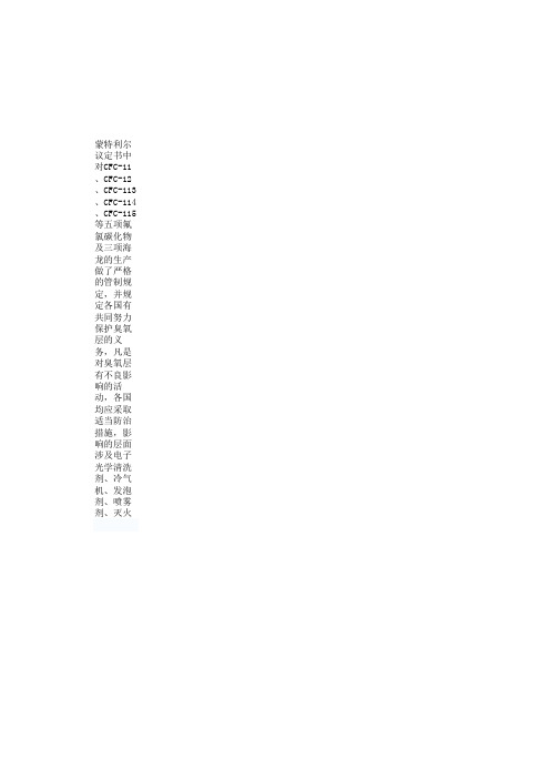 蒙特利尔议定书