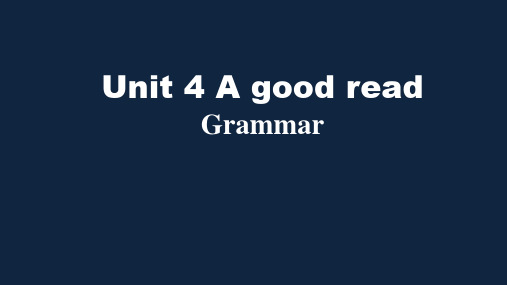 牛津译林英语八年级下册Unit 4 Grammar(共23张PPT)