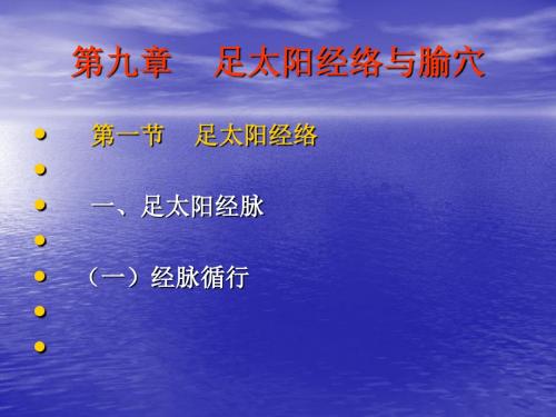 足太阳经络与腧穴课件