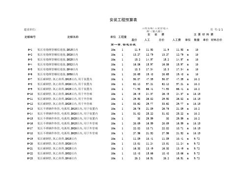 上海2000安装定额教程