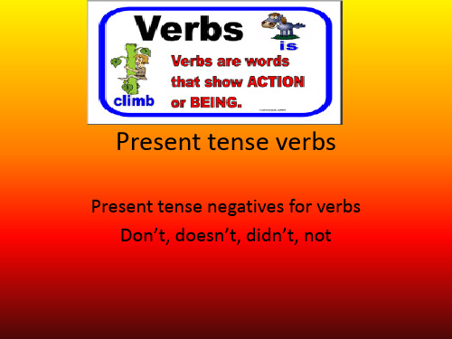 小学英语课件   Present tense verbs