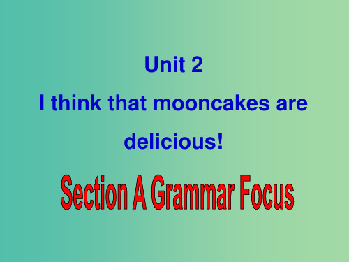 九年级英语全册 Unit 2 I think that mooncakes are deliciou